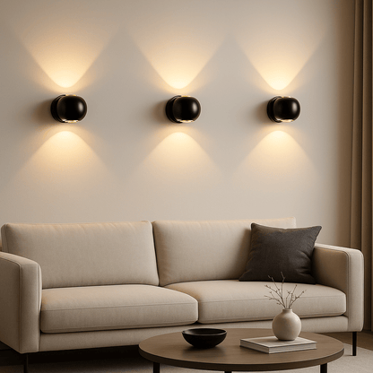 Modern Wall Light with 180° Swivel LED - Elegant and Versatile Design
