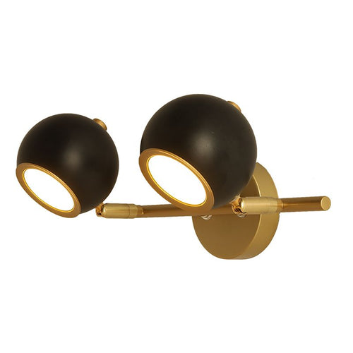 Modern Wall Light with Elegant Spherical Design and Gold Accents