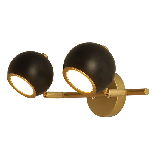 Modern Wall Light with Elegant Spherical Design and Gold Accents
