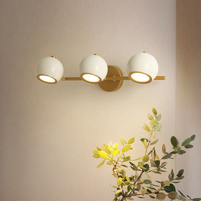 Modern Wall Light with Elegant Spherical Design and Gold Accents