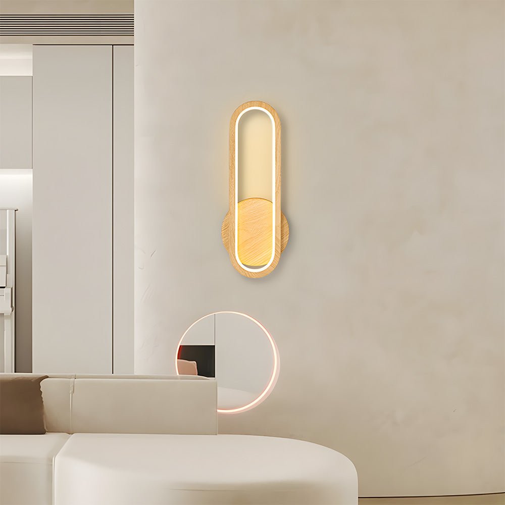 Wood Wall Light - Modern LED Fixture for Living Room Decor