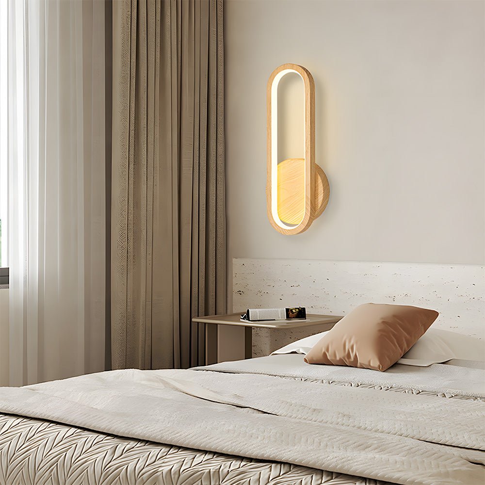 Wood Wall Light - Modern LED Fixture for Living Room Decor