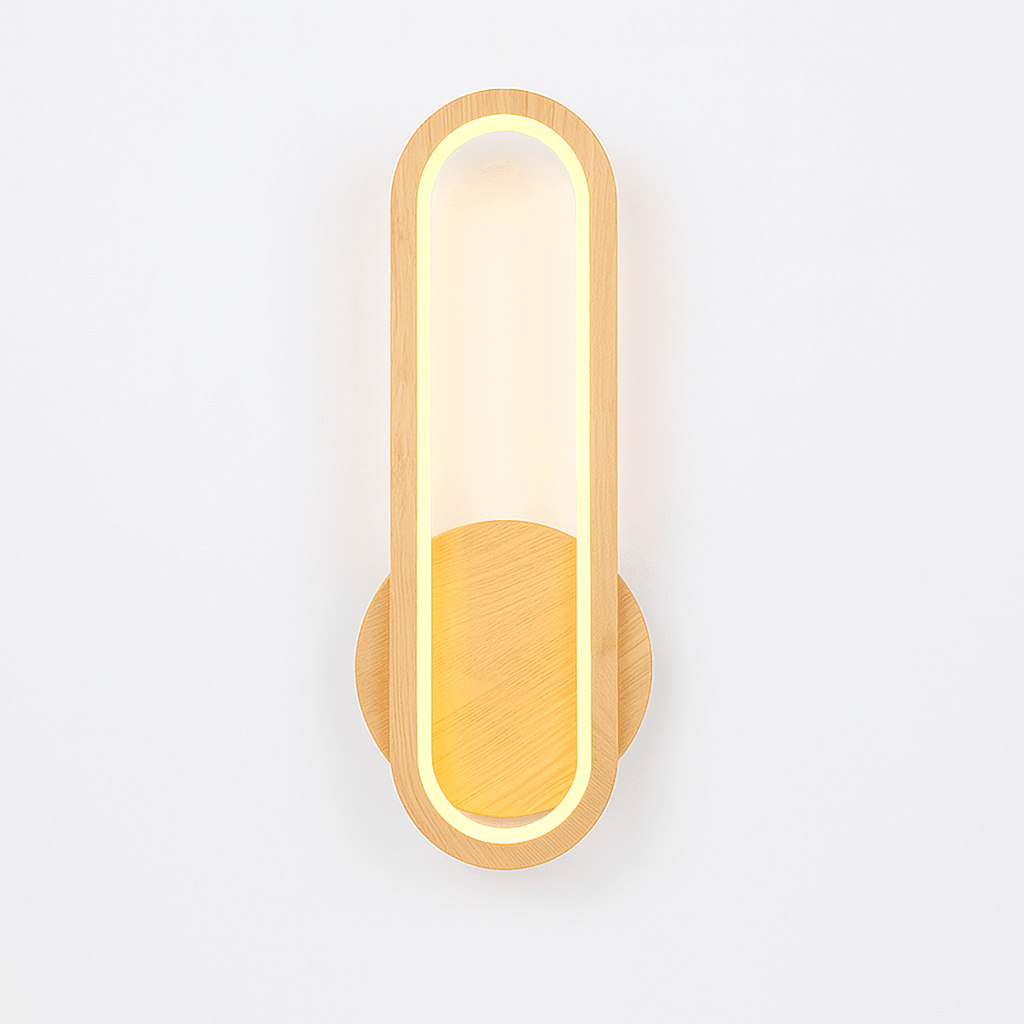 Wood Wall Light - Modern LED Fixture for Living Room Decor