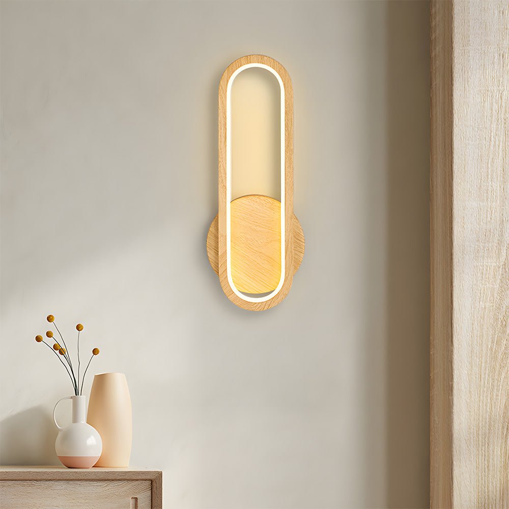 Wood Wall Light - Modern LED Fixture for Living Room Decor