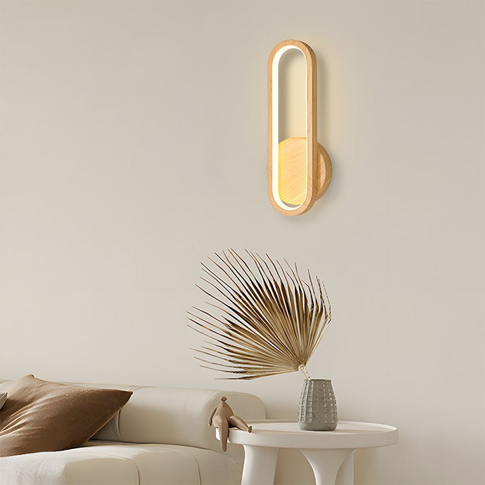 Wood Wall Light - Modern LED Fixture for Living Room Decor