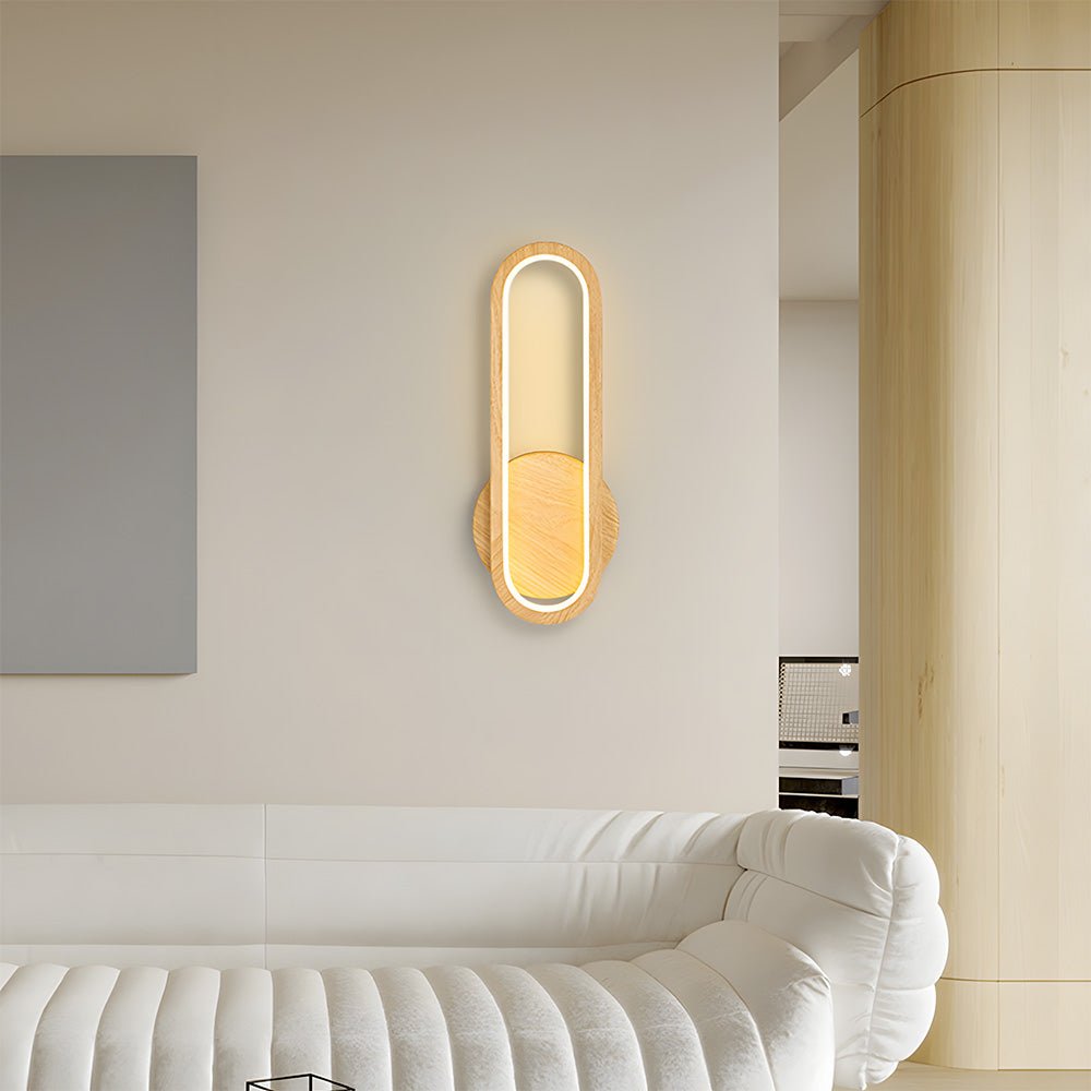 Wood Wall Light - Modern LED Fixture for Living Room Decor