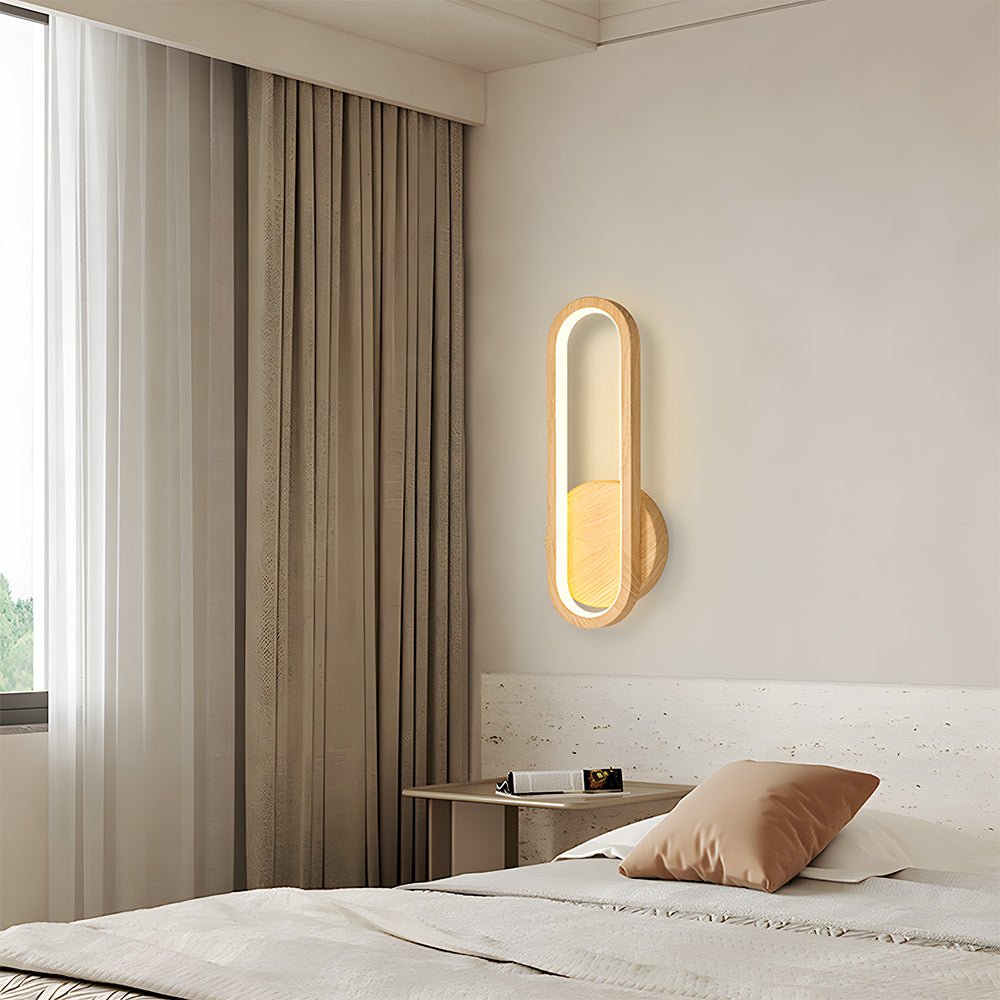 Wood Wall Light - Modern LED Fixture for Living Room Decor