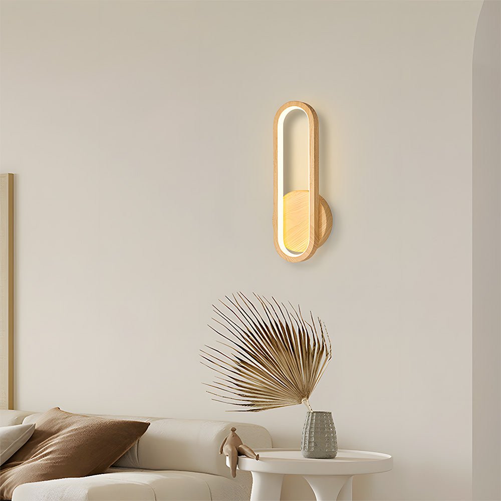 Wood Wall Light - Modern LED Fixture for Living Room Decor
