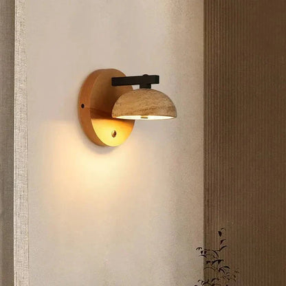 Wooden Design Wall Lamp - Warm Light Fixture