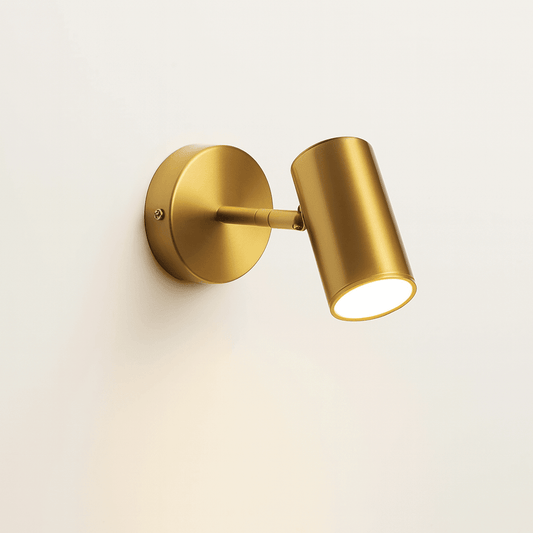 Adjustable Modern LED Wall Lamp in Brushed Gold Finish