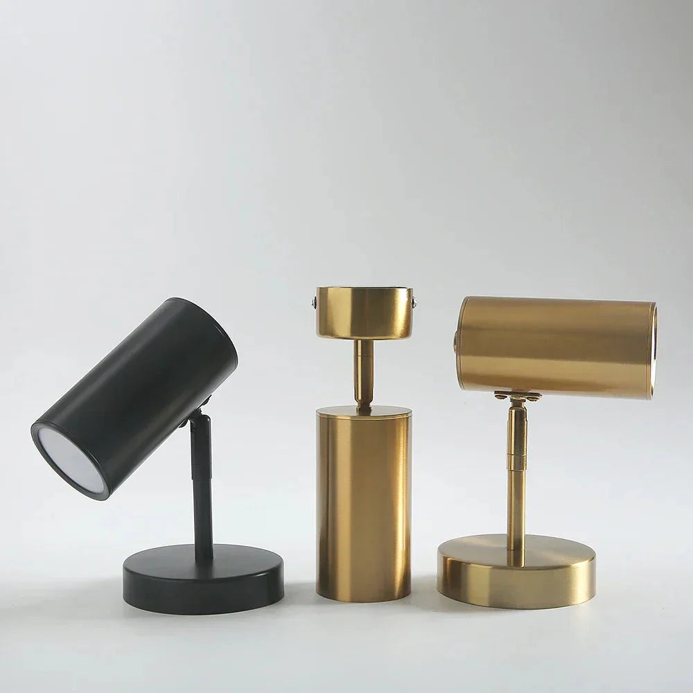 Adjustable Modern LED Wall Lamp in Brushed Gold Finish