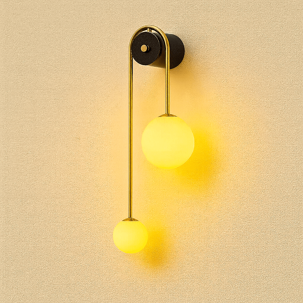 Modern Arch Wall Lamp Featuring Glass Shade