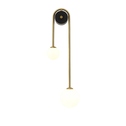 Modern Arch Wall Lamp Featuring Glass Shade