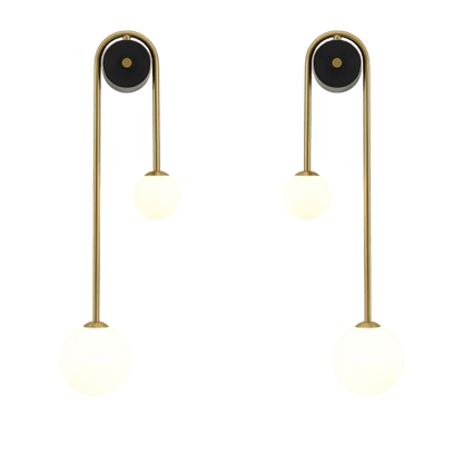 Modern Arch Wall Lamp Featuring Glass Shade