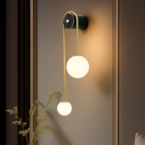 Modern Arch Wall Lamp Featuring Glass Shade