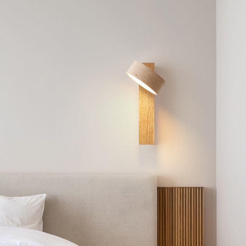 Natural Stone Wall Light - Off-White Travertine - Elegant Design