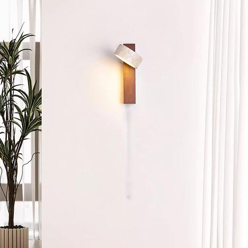 Natural Stone Wall Light - Off-White Travertine - Elegant Design