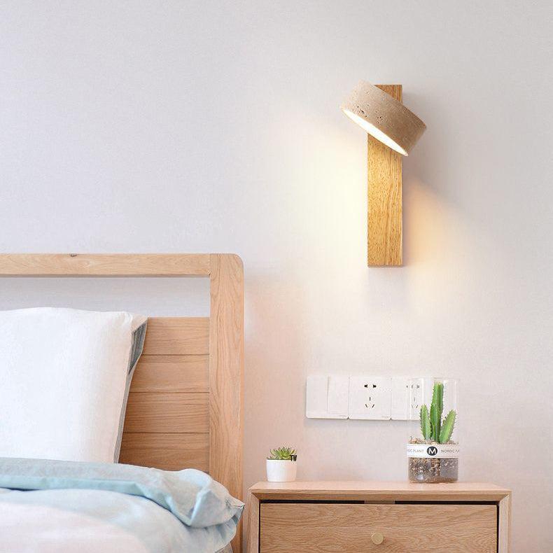 Natural Stone Wall Light - Off-White Travertine - Elegant Design
