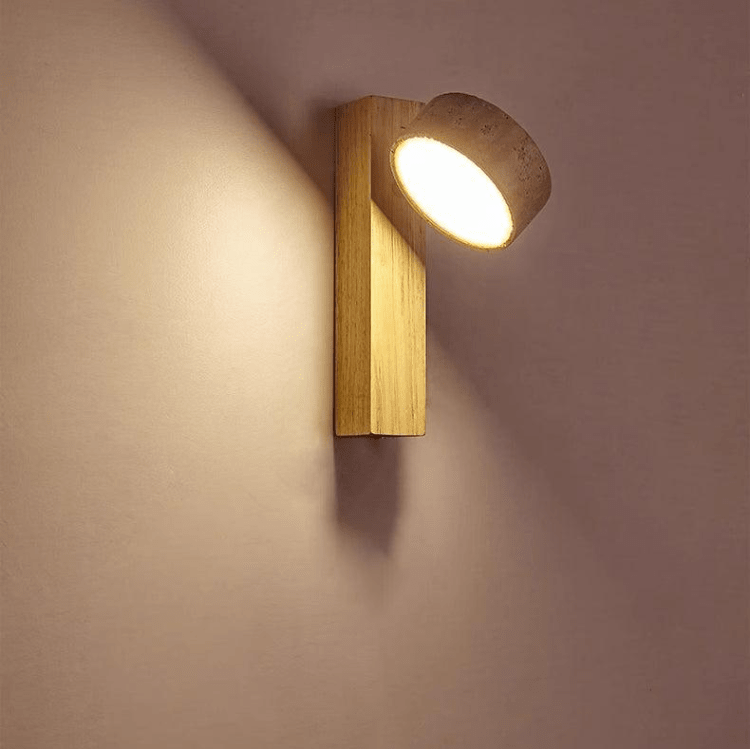 Natural Stone Wall Light - Off-White Travertine - Elegant Design