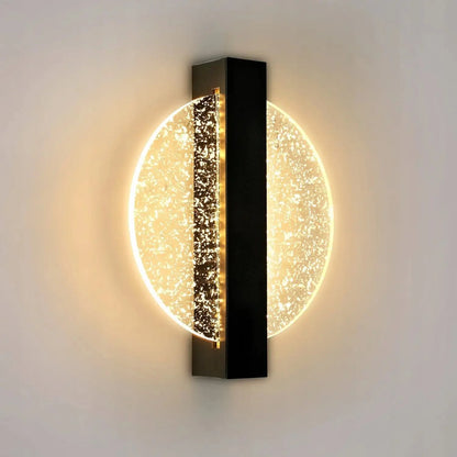 Cozy Illumination Wall Light with Round Silver Leaf Design