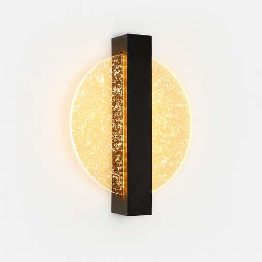 Cozy Illumination Wall Light with Round Silver Leaf Design