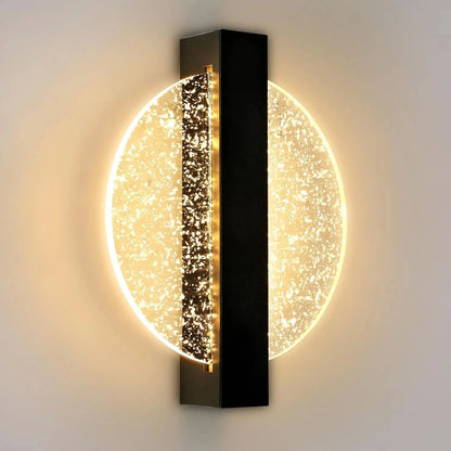 Cozy Illumination Wall Light with Round Silver Leaf Design