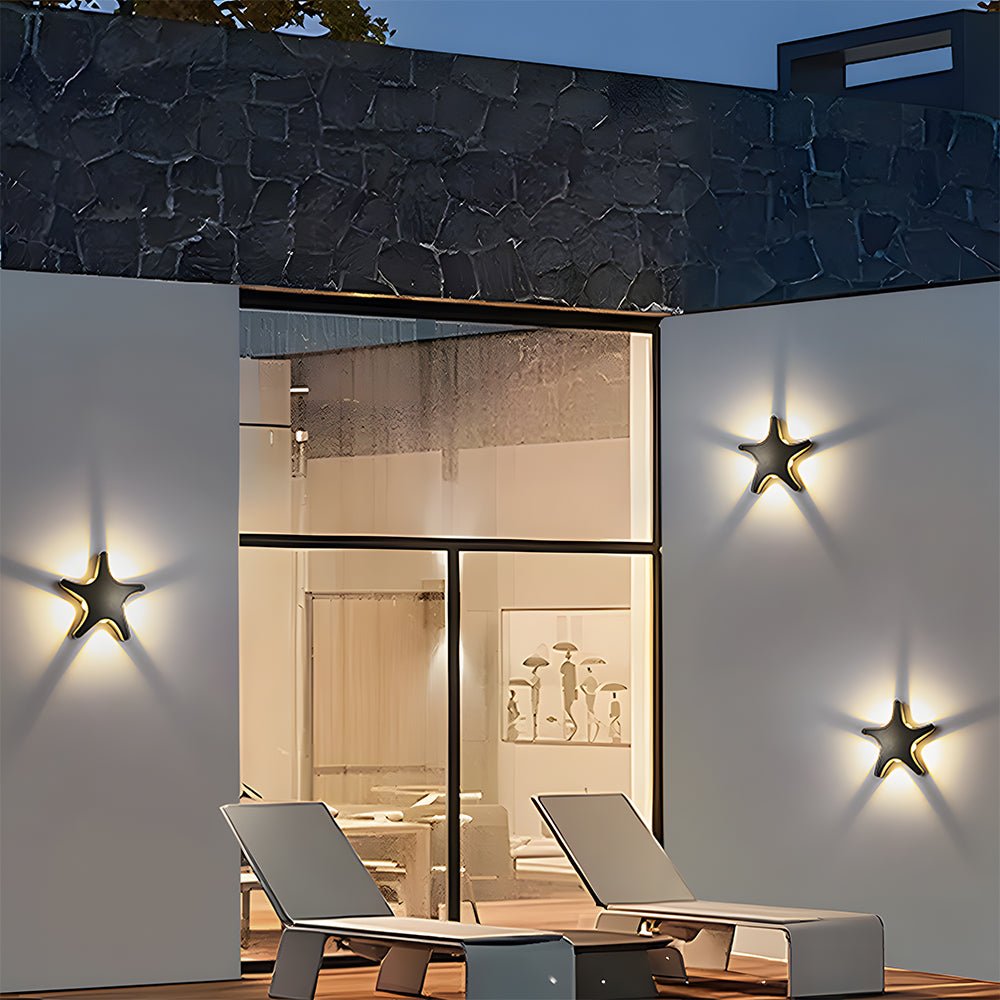 Star-Shaped LED Wall Light – Creative Outdoor Illumination Fixture