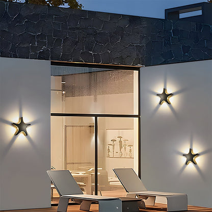 Star-Shaped LED Wall Light – Creative Outdoor Illumination Fixture