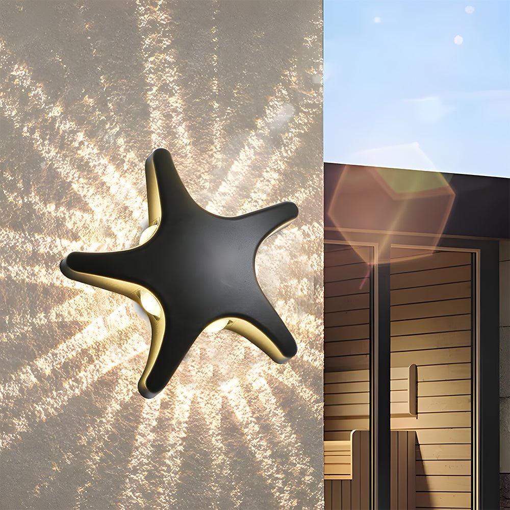 Star-Shaped LED Wall Light – Creative Outdoor Illumination Fixture
