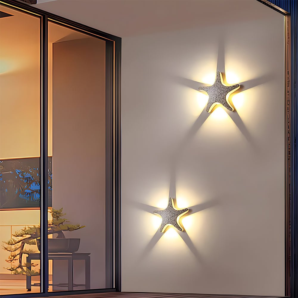 Star-Shaped LED Wall Light – Creative Outdoor Illumination Fixture