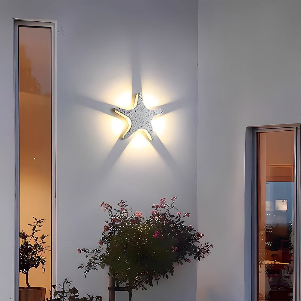 Star-Shaped LED Wall Light – Creative Outdoor Illumination Fixture
