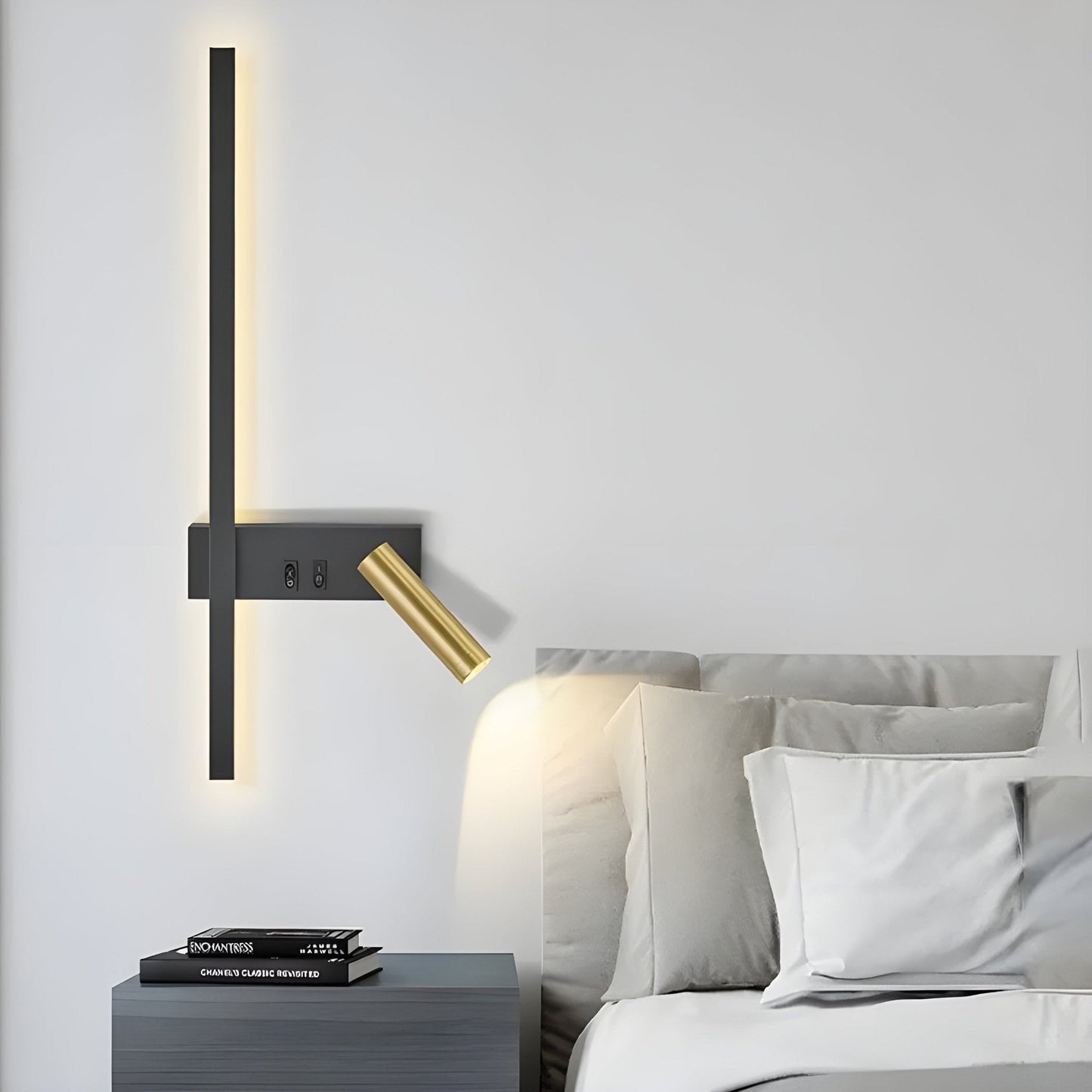 Minimalist Wall Lamp with Dual Switch for Living Room and Bedroom