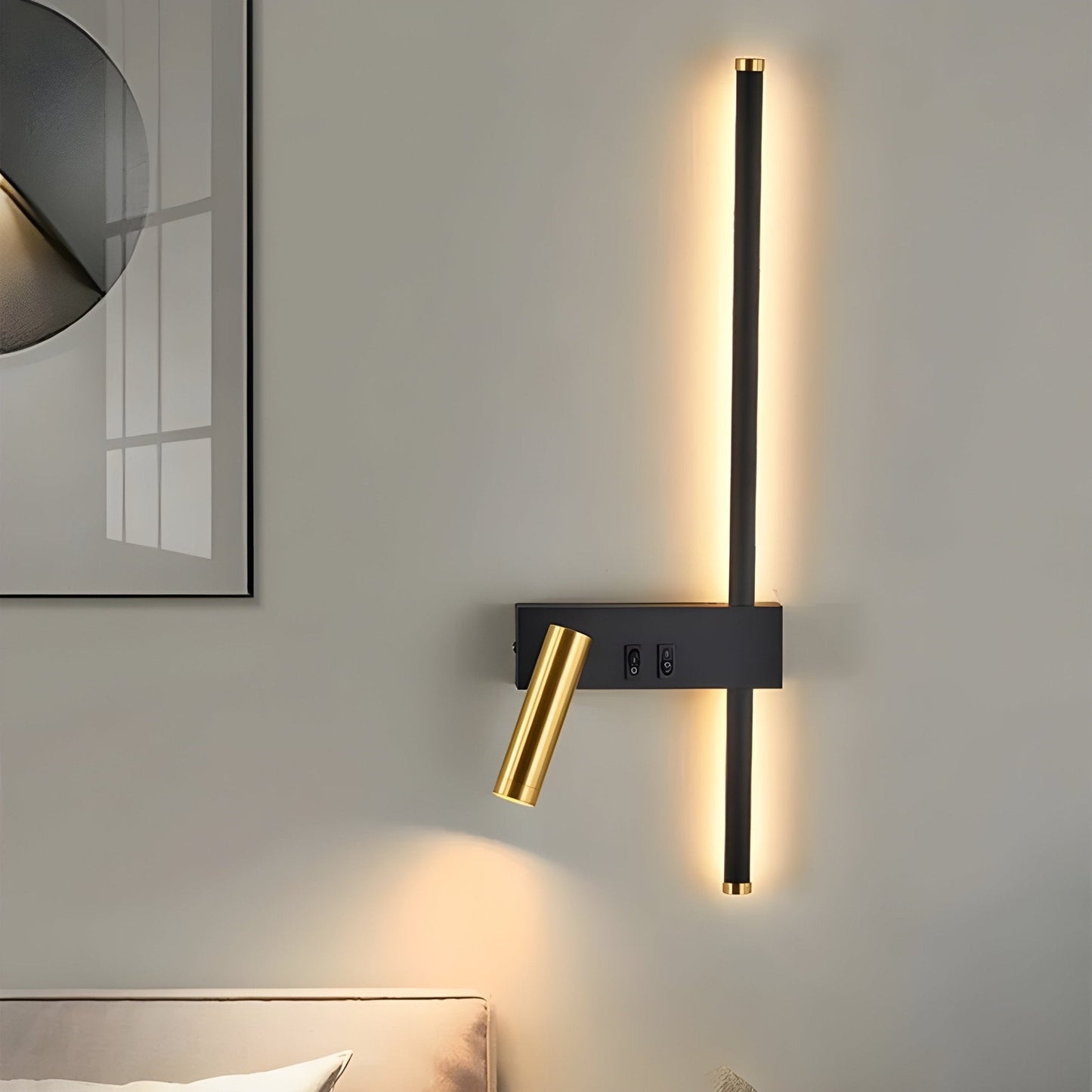 Minimalist Wall Lamp with Dual Switch for Living Room and Bedroom