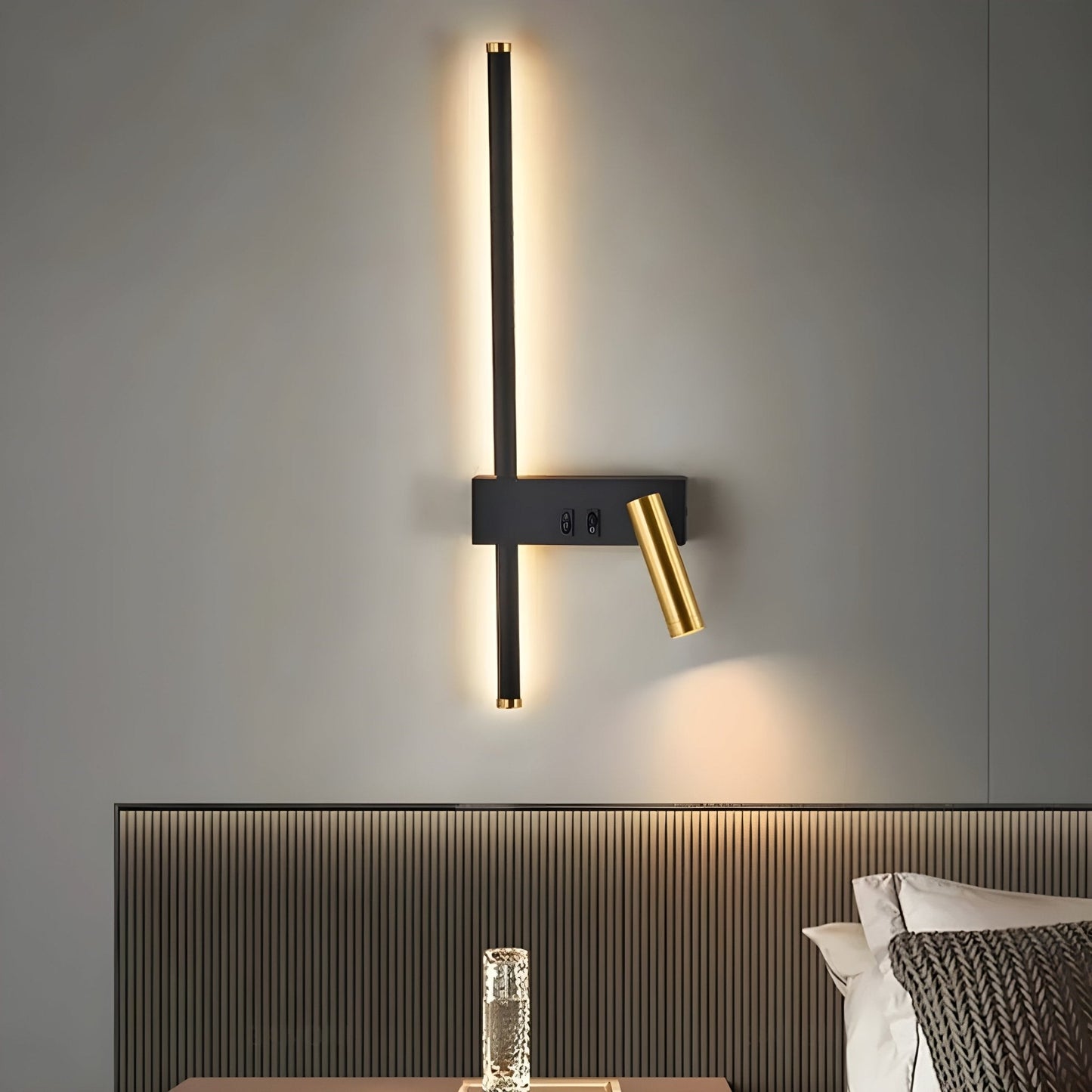 Minimalist Wall Lamp with Dual Switch for Living Room and Bedroom