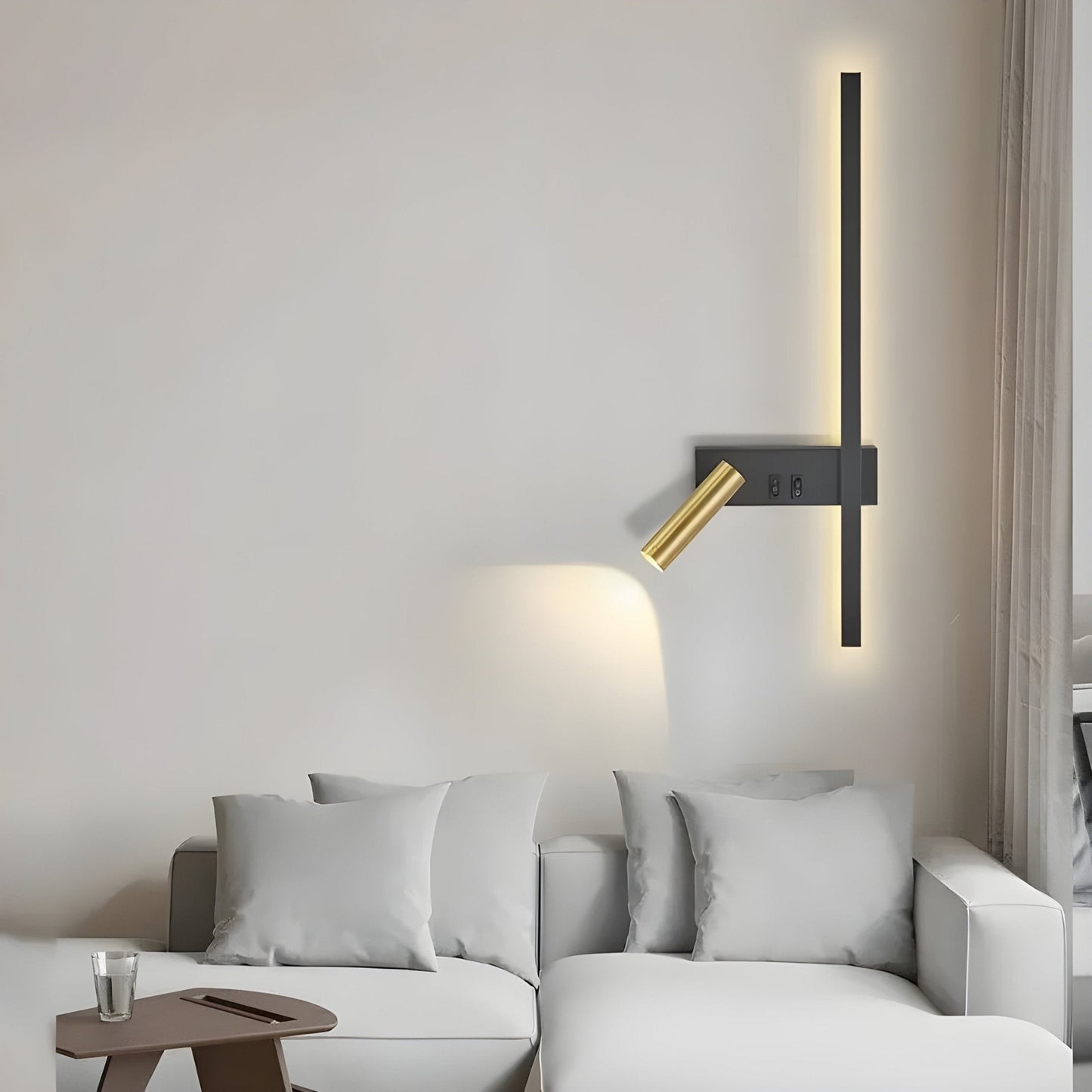 Minimalist Wall Lamp with Dual Switch for Living Room and Bedroom