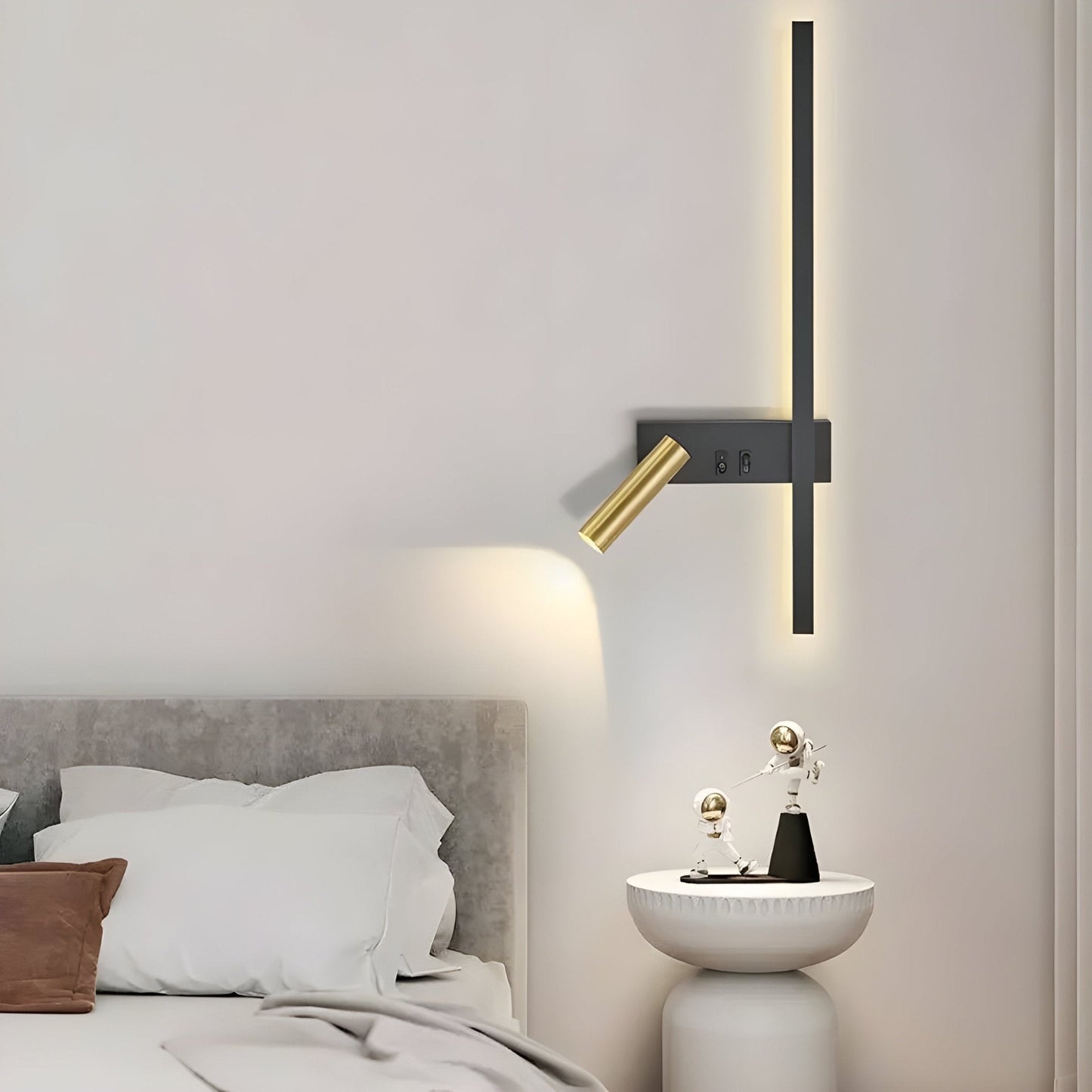 Minimalist Wall Lamp with Dual Switch for Living Room and Bedroom