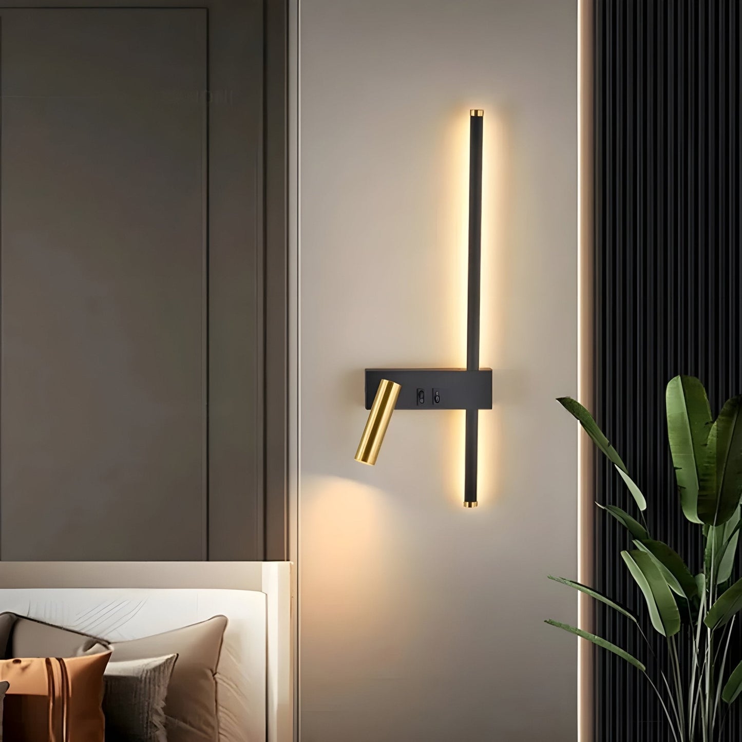 Minimalist Wall Lamp with Dual Switch for Living Room and Bedroom