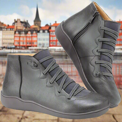 Slip-Resistant Leather Ankle Boots for Everyday Elegance