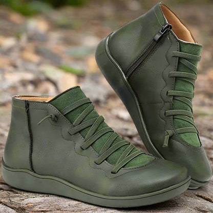Slip-Resistant Leather Ankle Boots for Everyday Elegance