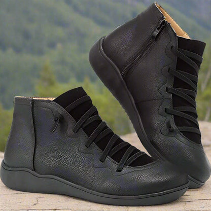 Slip-Resistant Leather Ankle Boots for Everyday Elegance