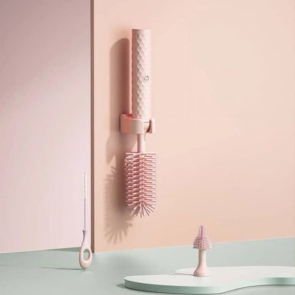 Electric Bottle Cleaner with 360° Rotating Silicone Brushes