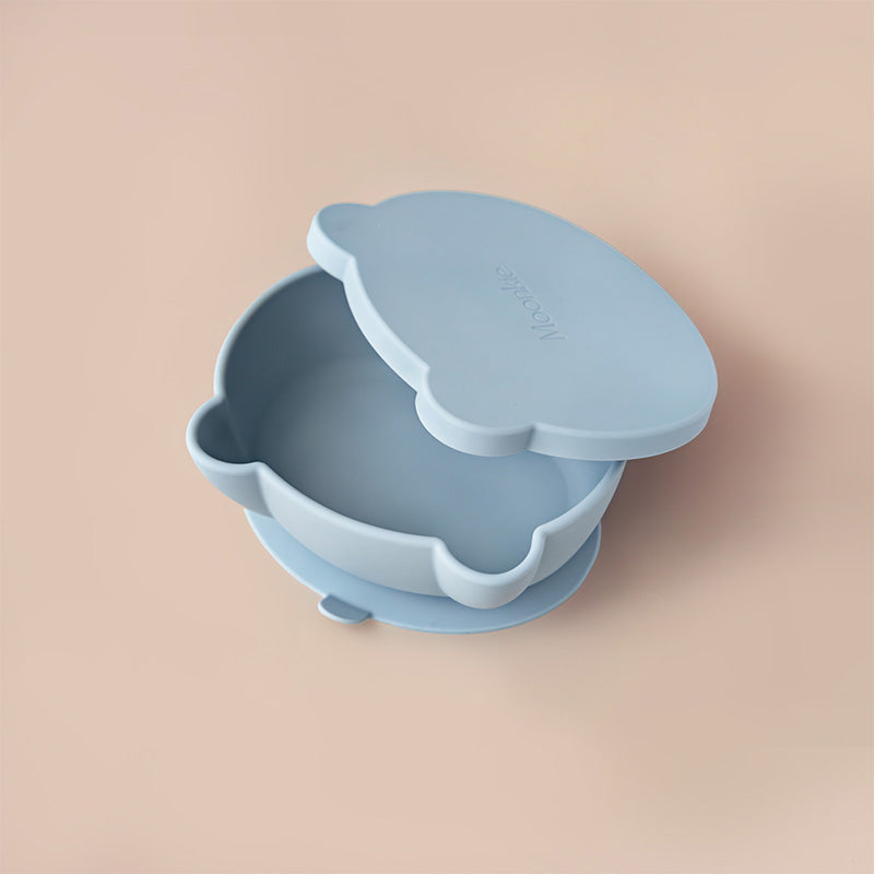 Non-Slip Silicone Baby Feeding Set with Lid and Utensils