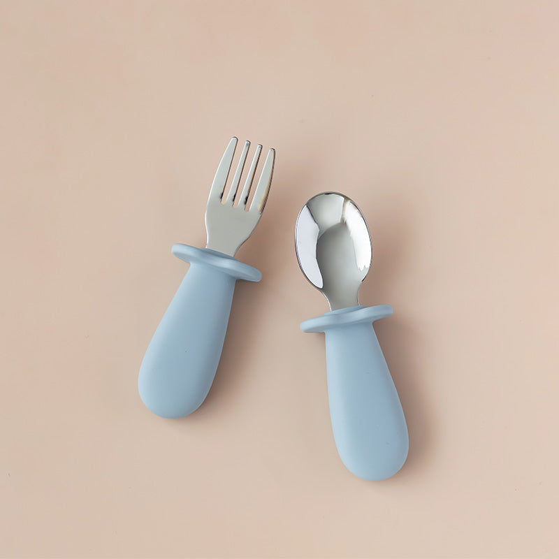 Non-Slip Silicone Baby Feeding Set with Lid and Utensils