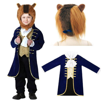 Enchanting Beast Costume for Kids with Luxurious Velvet Jacket