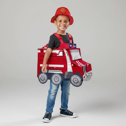Brave Hero Firefighter Outfit for Kids with Reflective Details
