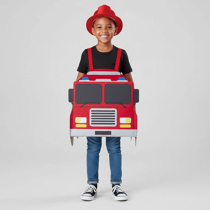 Brave Hero Firefighter Outfit for Kids with Reflective Details