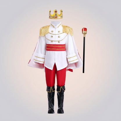 Majestic Prince Outfit for Boys with Crown & Scepter for Dress Up Fun