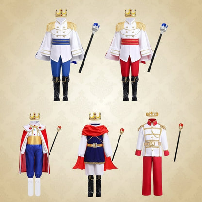 Majestic Prince Outfit for Boys with Crown & Scepter for Dress Up Fun