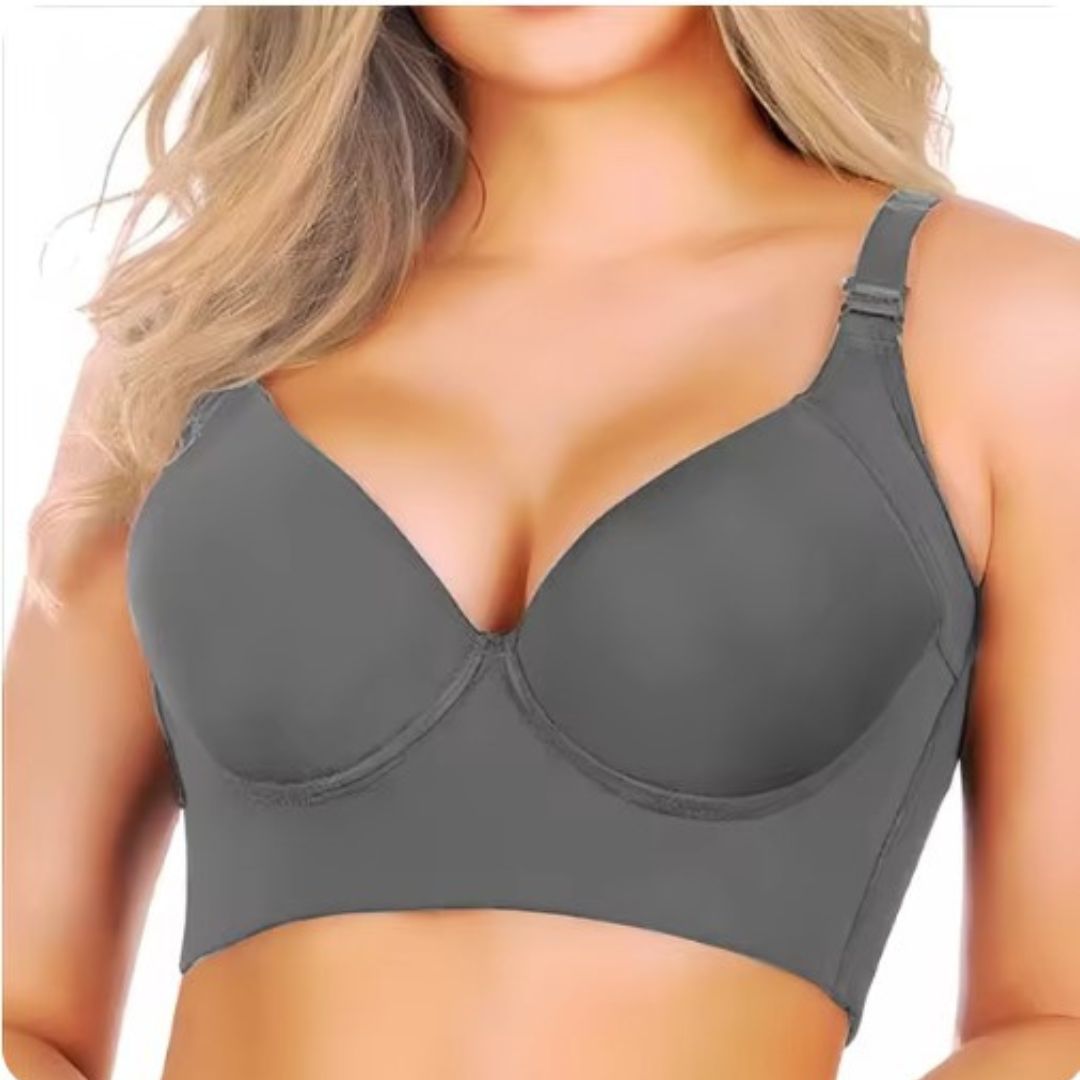Deep Cup Push-Up Bra for Enhanced Curves