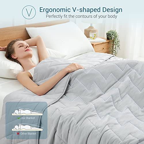 Ultra-Light Cooling Comforter with Dual-Texture Design for Summer
